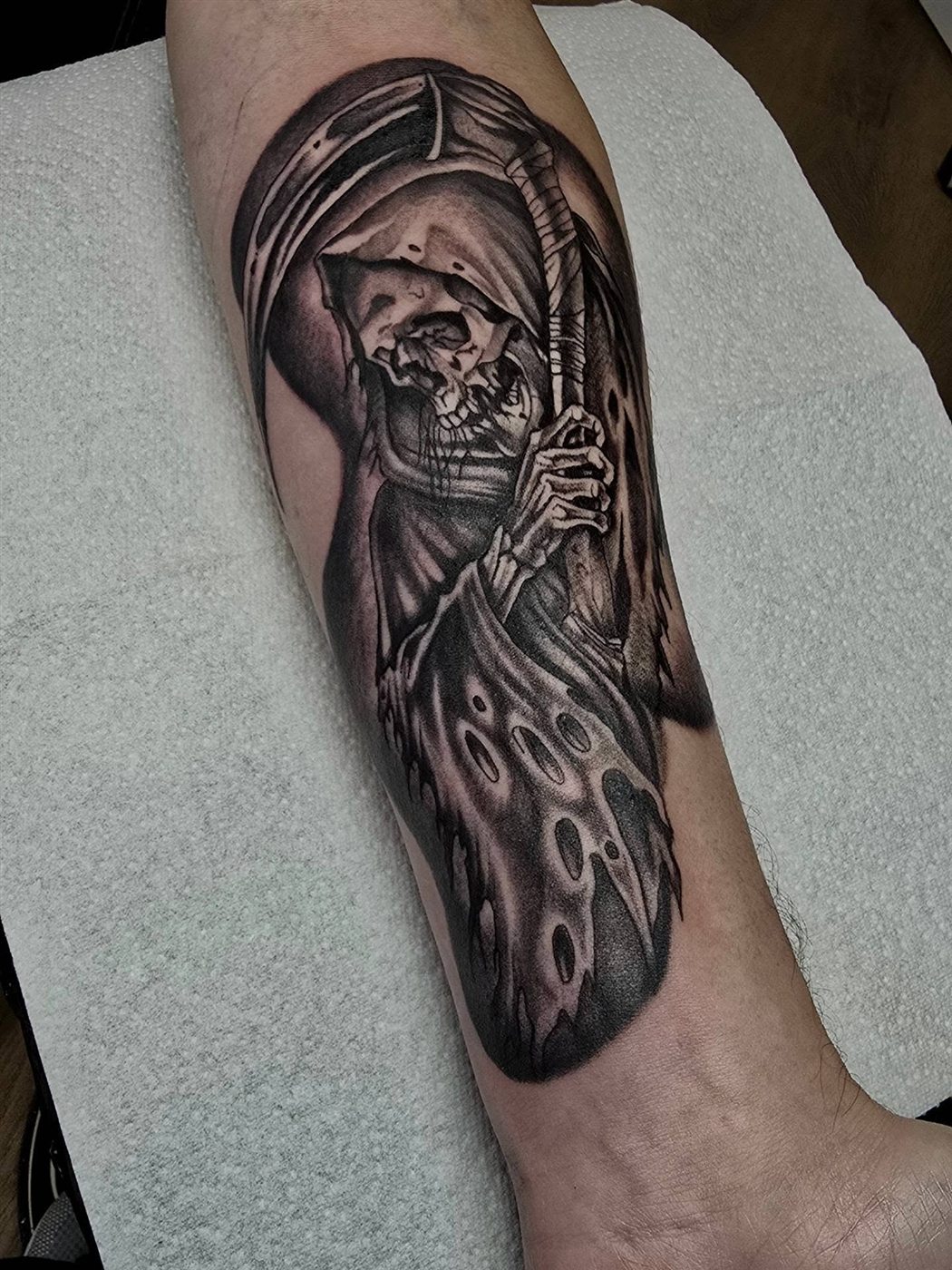 Grim reaper tattoo